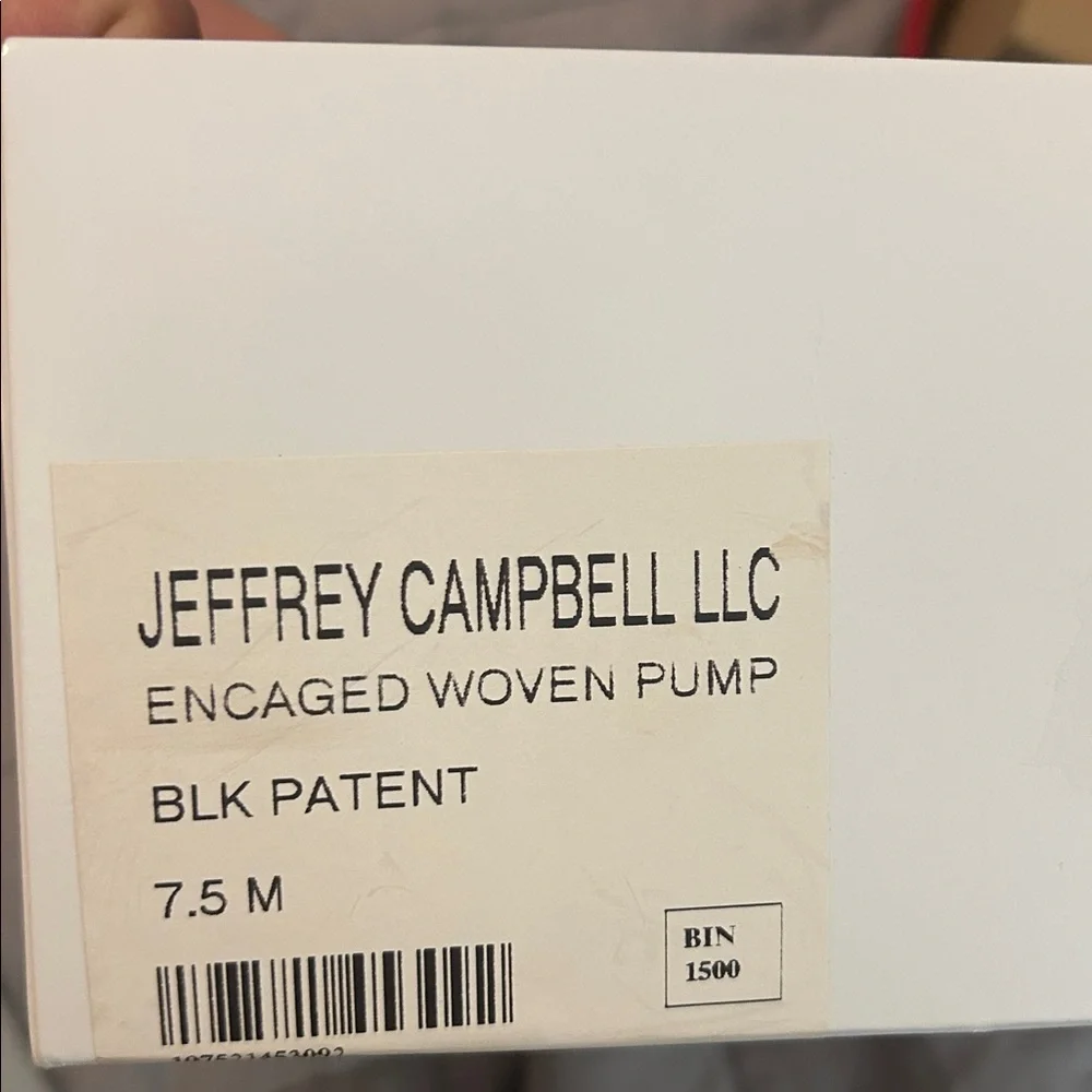 Jeffrey Campbell Black Patent Woven Pumps - Picture 2 of 4